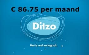Premie Ditzo zorgverzekering 2014, € 86.75 per maand (goedkoopste restitutiepolis 2014)
